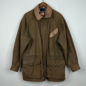 The Australian Outback Collection Oilskin Coat Mens XL Brown Wax Cotton Field
